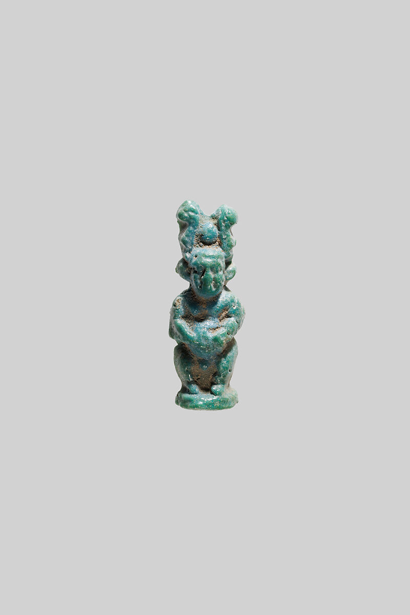 Pataikos Amulet, Faience 