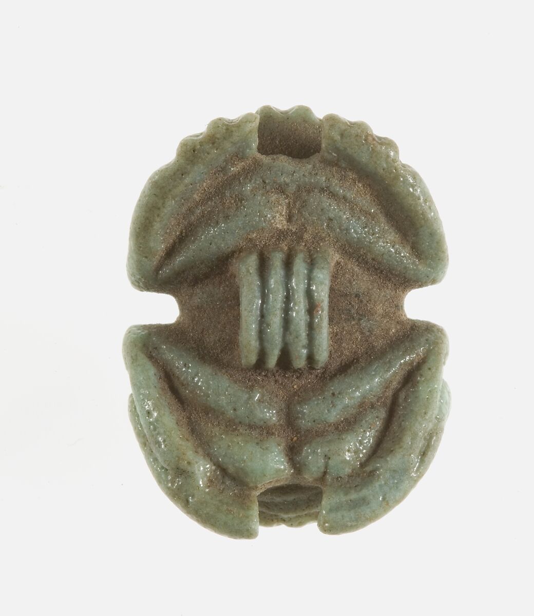 Funerary scarab, Faience