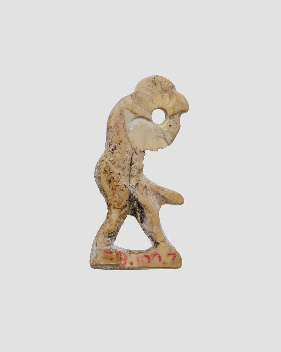 Monkey amulet, Ivory or bone