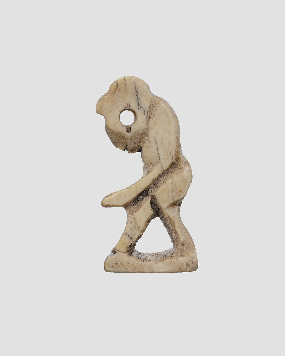 Monkey amulet, Ivory or bone 