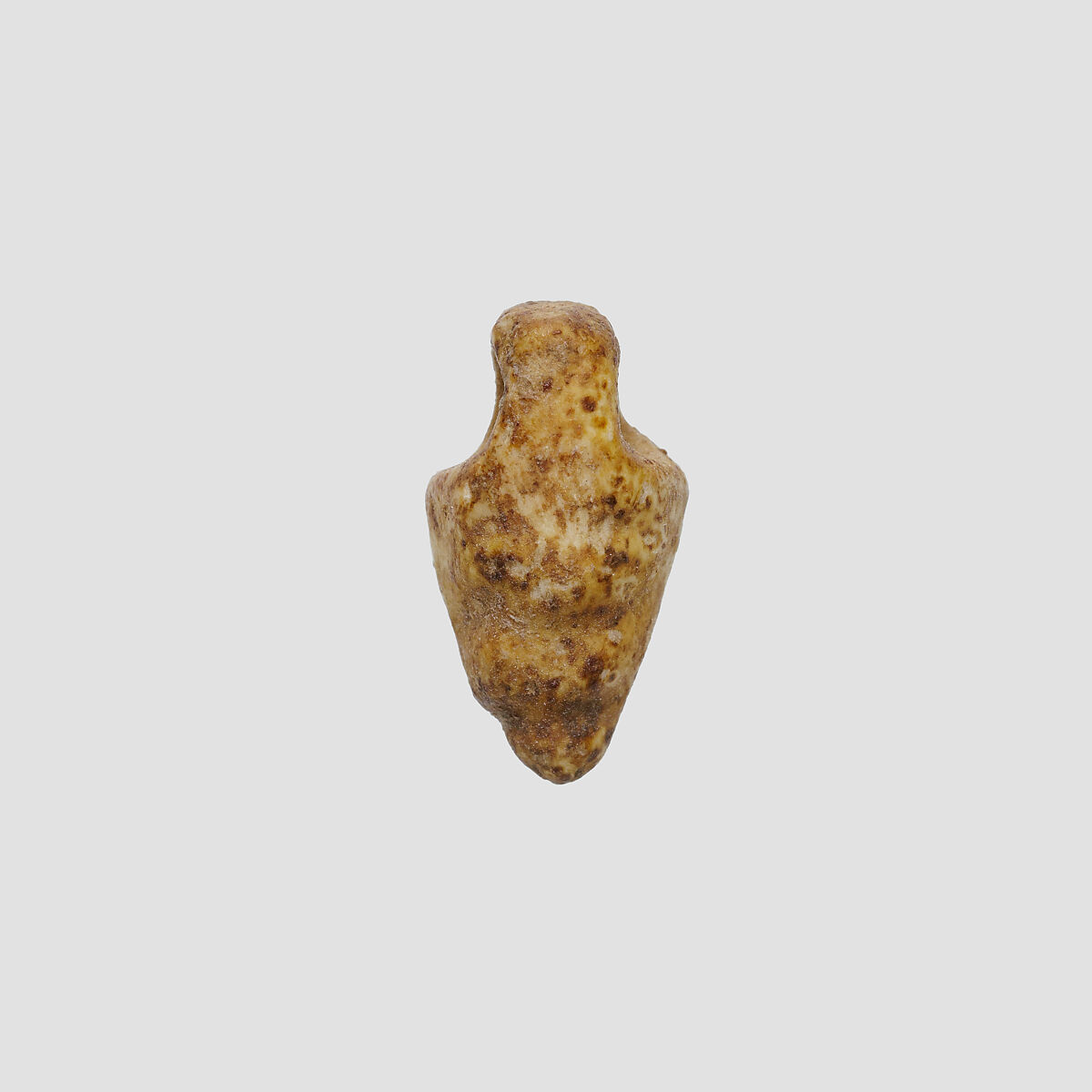 Shell (?) amulet, Ivory or bone 