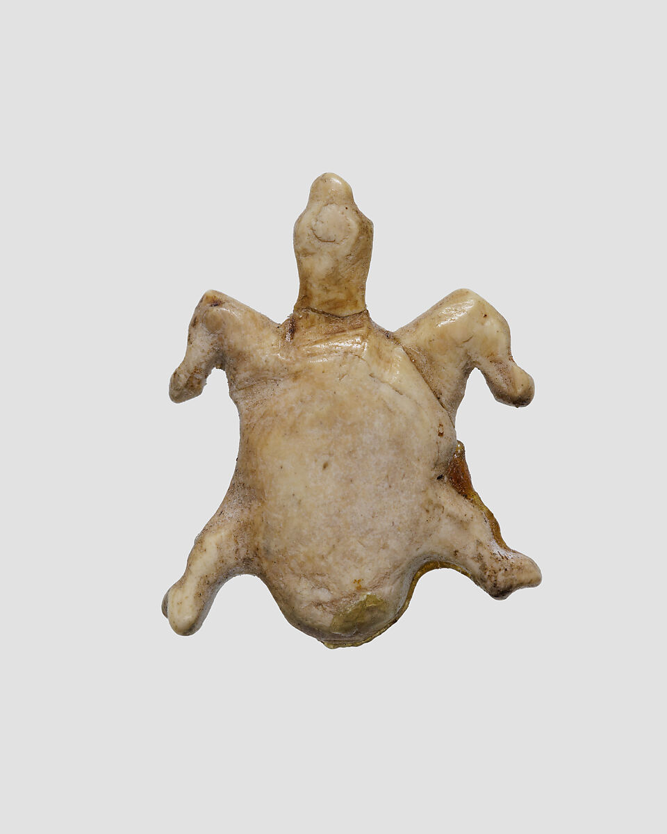 Turtle amulet, Ivory or bone 