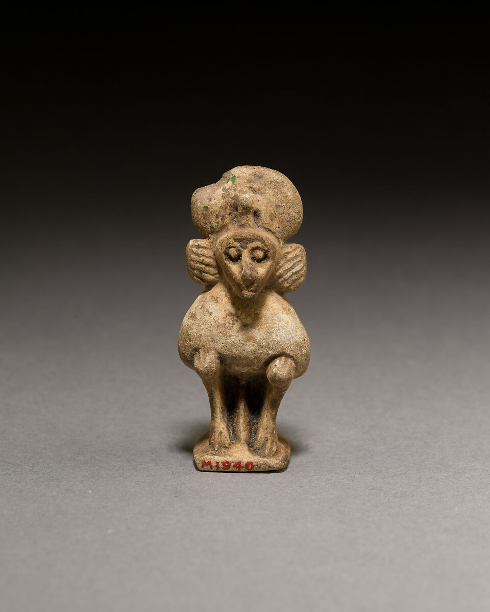 Thoth as baboon, Faience