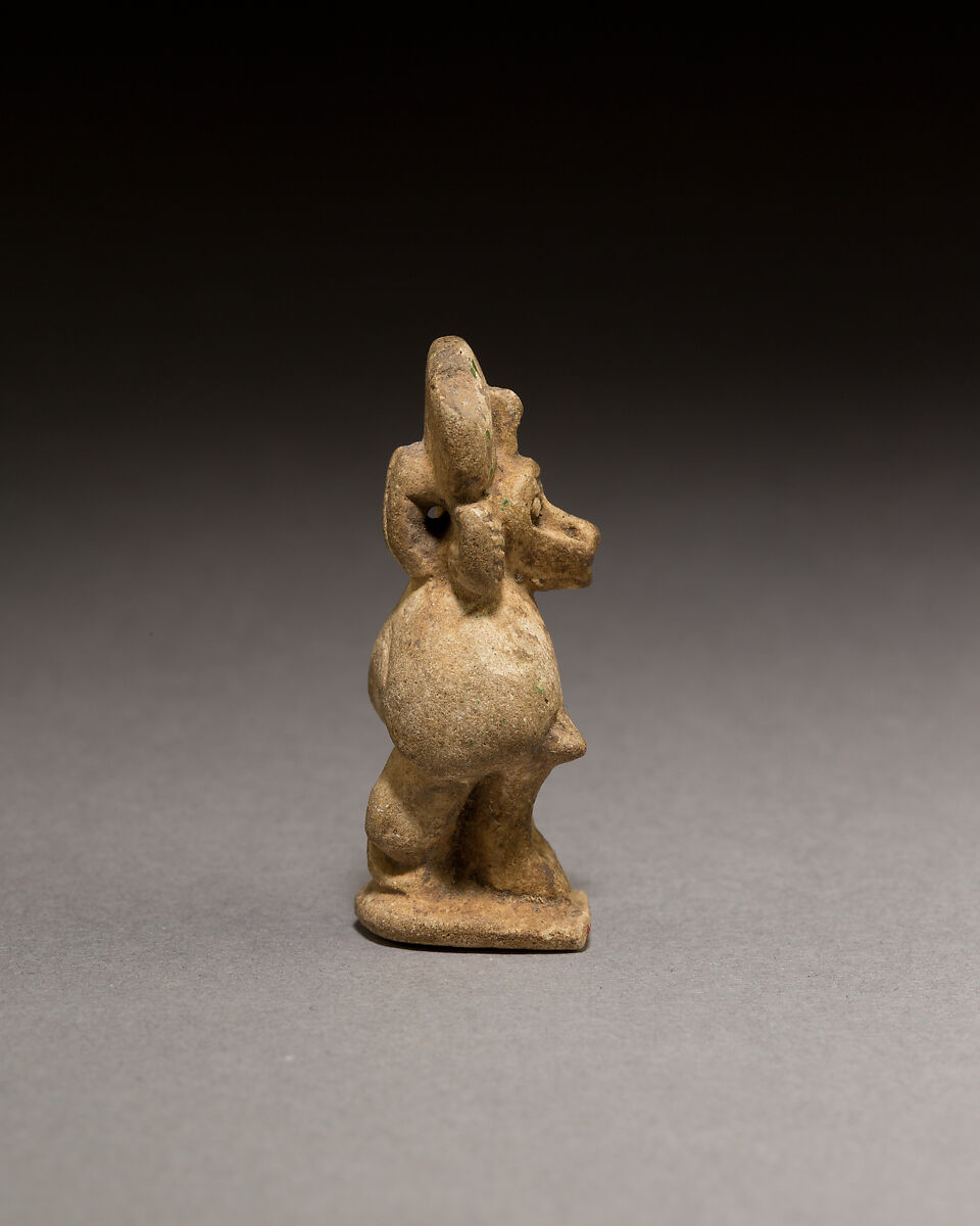 Thoth as baboon, Faience