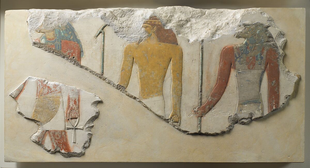 Procession of Deities, Painted limestone 