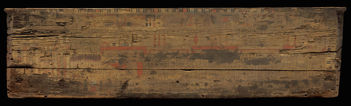 Dismantled Coffin of Khety, Coniferous wood, paint