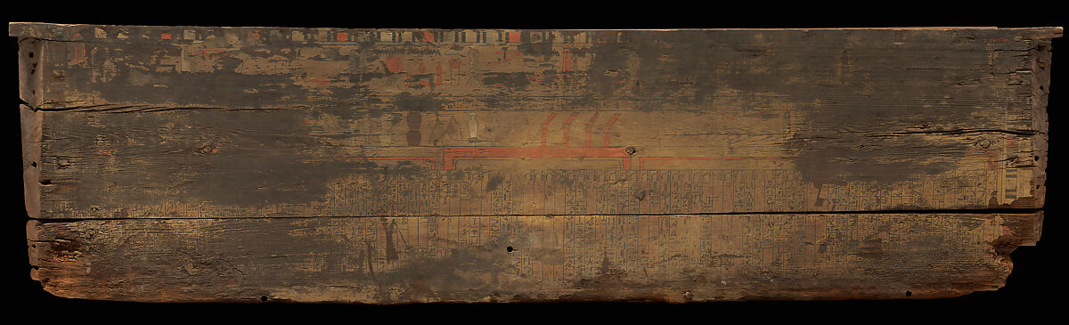 Dismantled Coffin of Khety, Coniferous wood, paint
