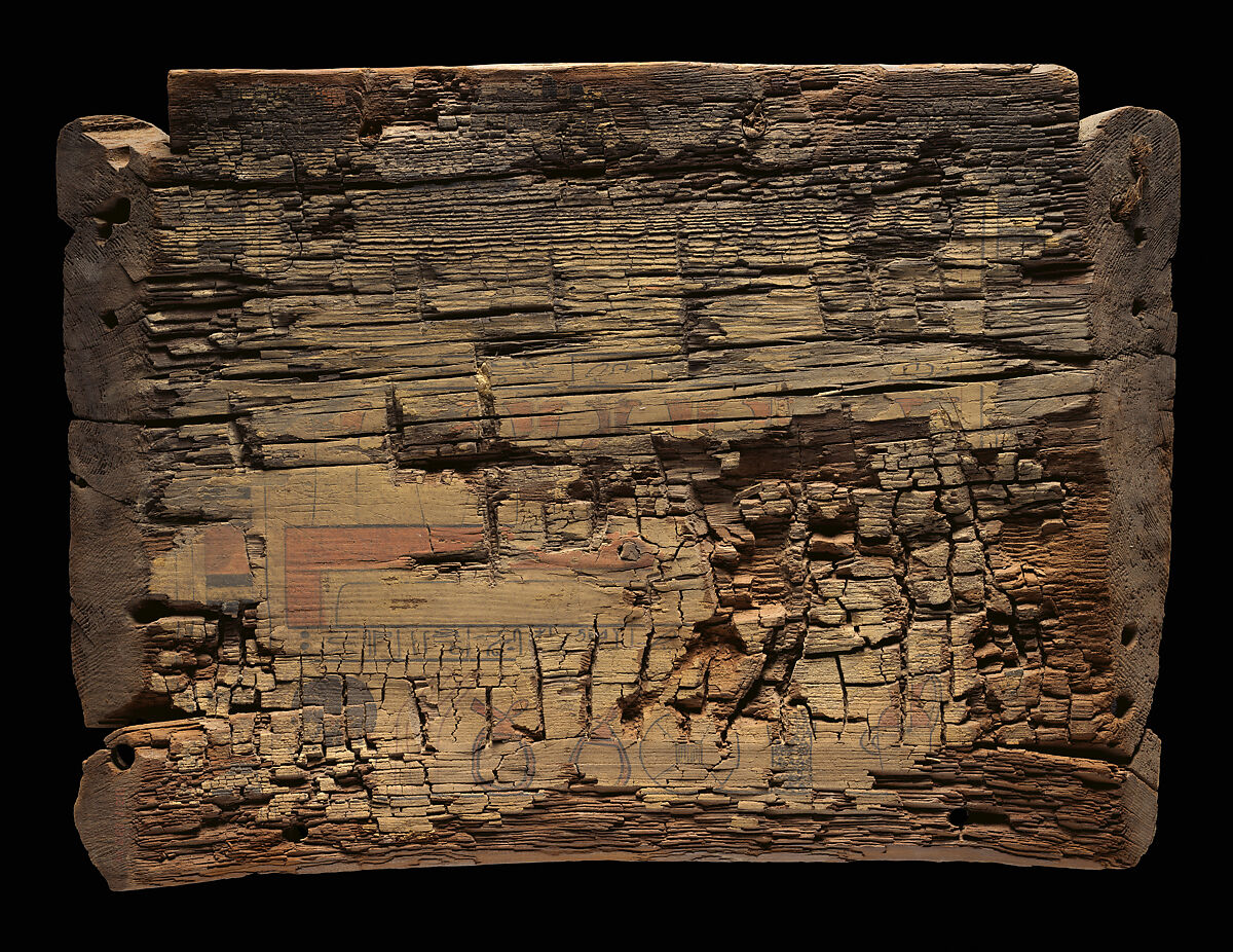 Dismantled Coffin of Khety, Coniferous wood, paint