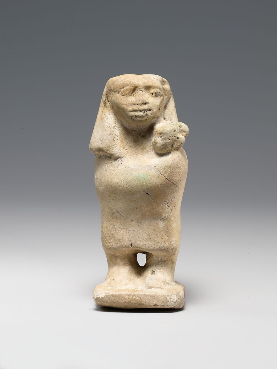 Figurine of a Woman with Her Baby, Faience