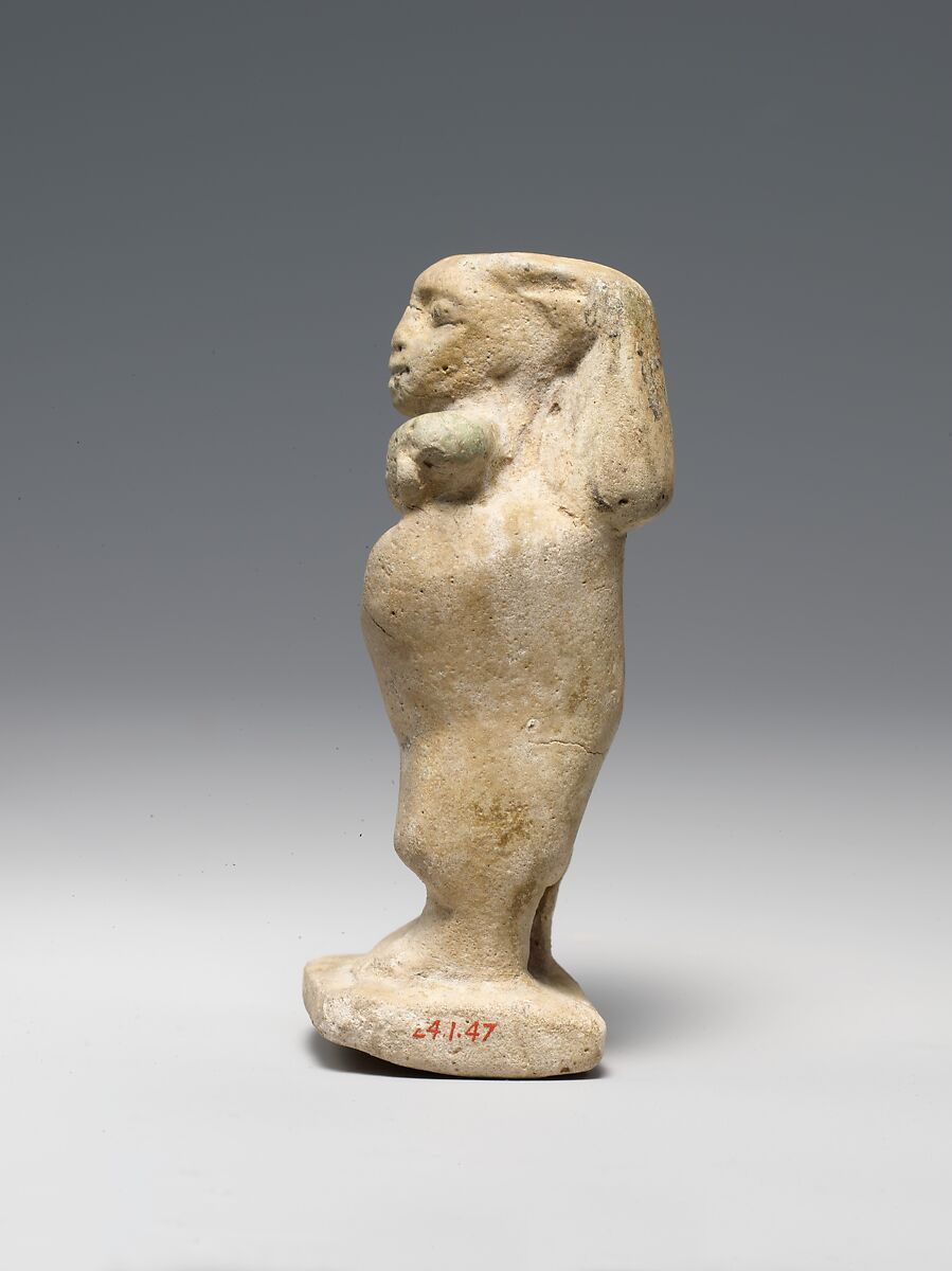 Figurine of a Woman with Her Baby, Faience