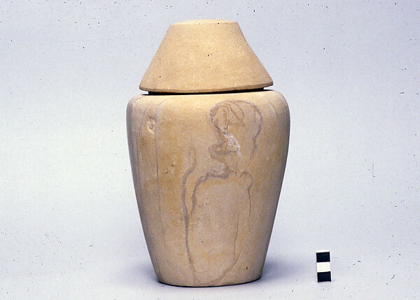 Canopic jar with conical lid
