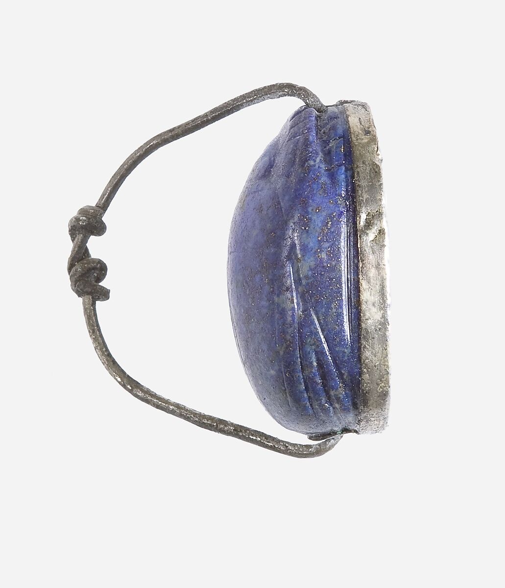 Scarab Ring, Lapis lazuli, silver