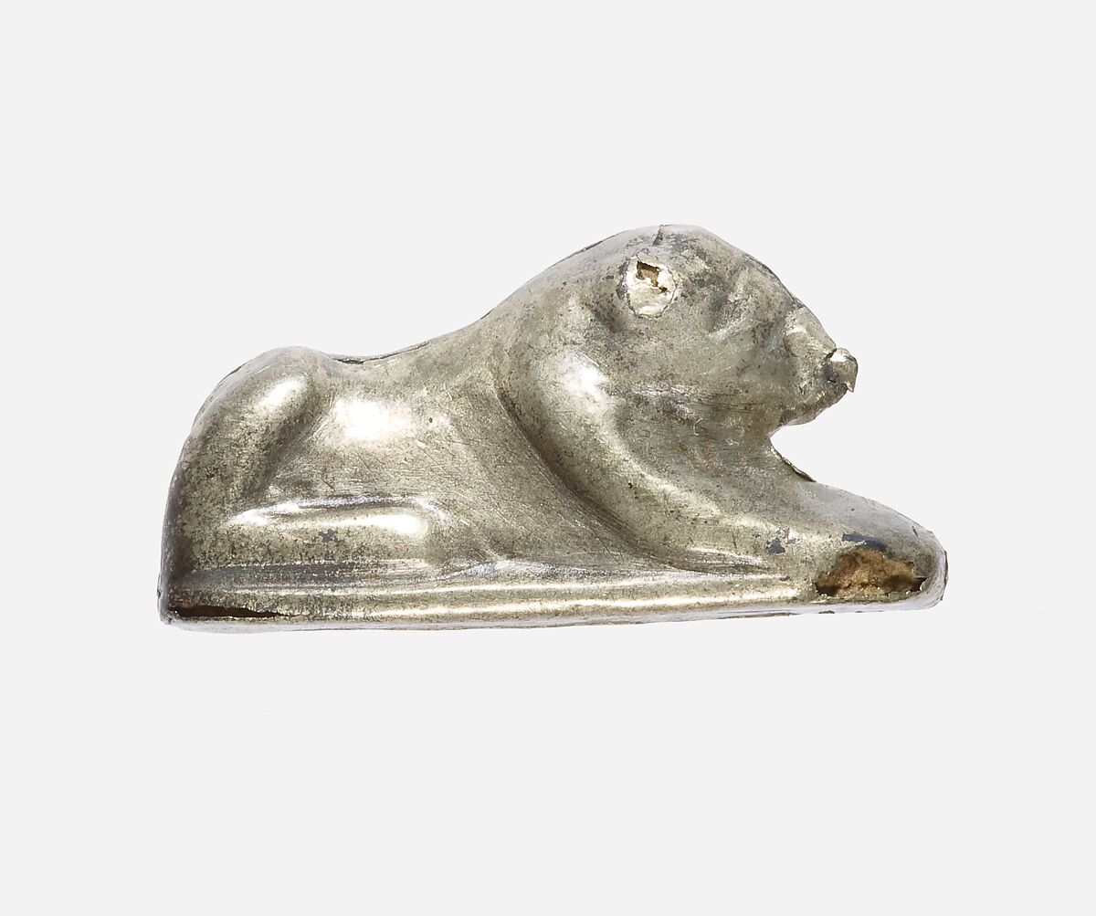 Lion Amulet from a Bracelet, Silver 