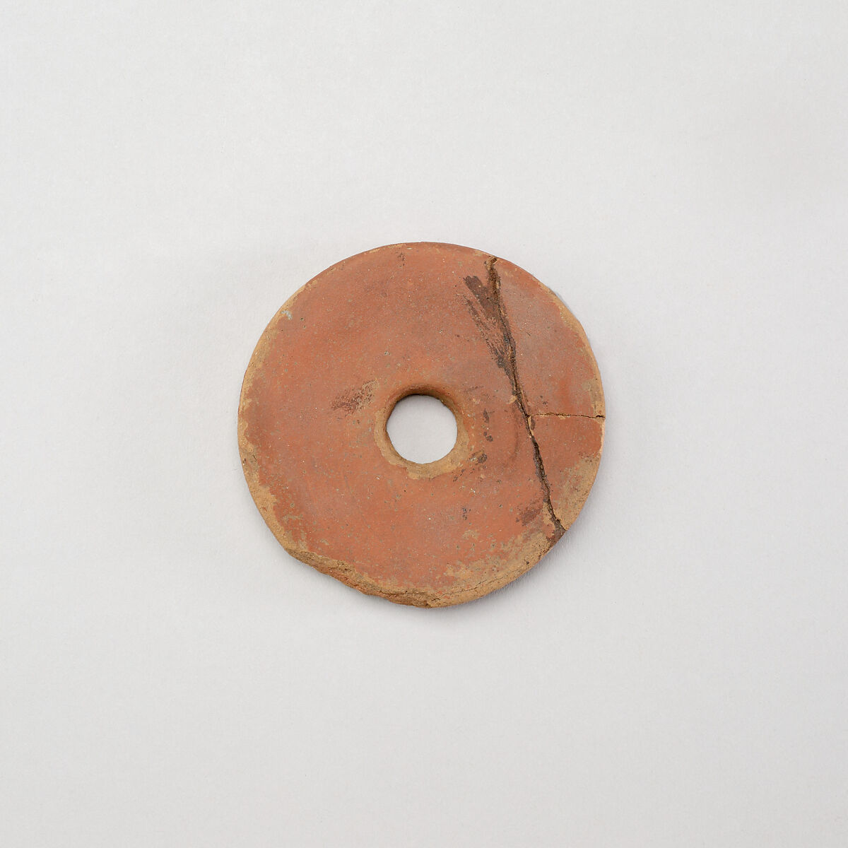 Lamp wick holder, Limestone, pottery