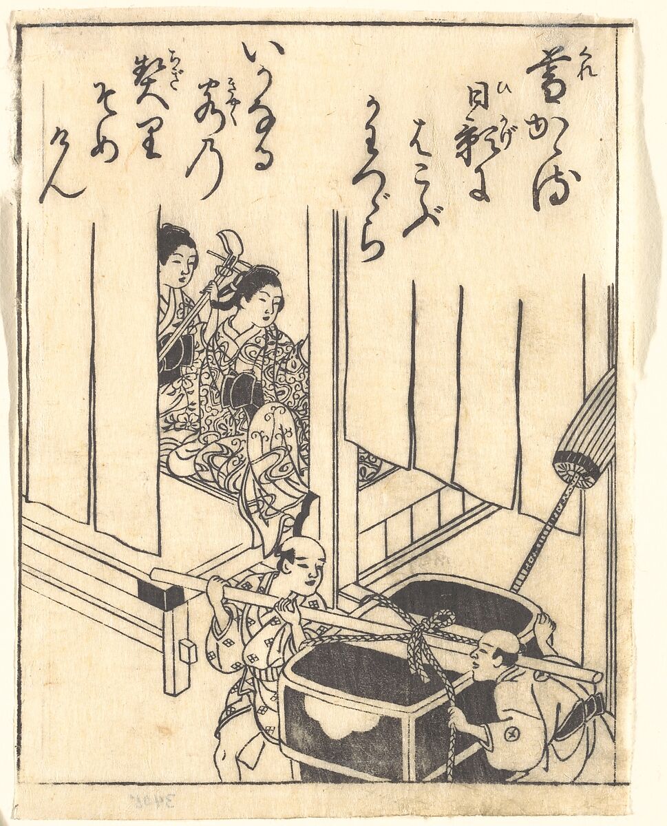 Print, Nishikawa Sukenobu (Japanese, 1671–1750), Monochrome woodblock print; ink on paper, Japan 