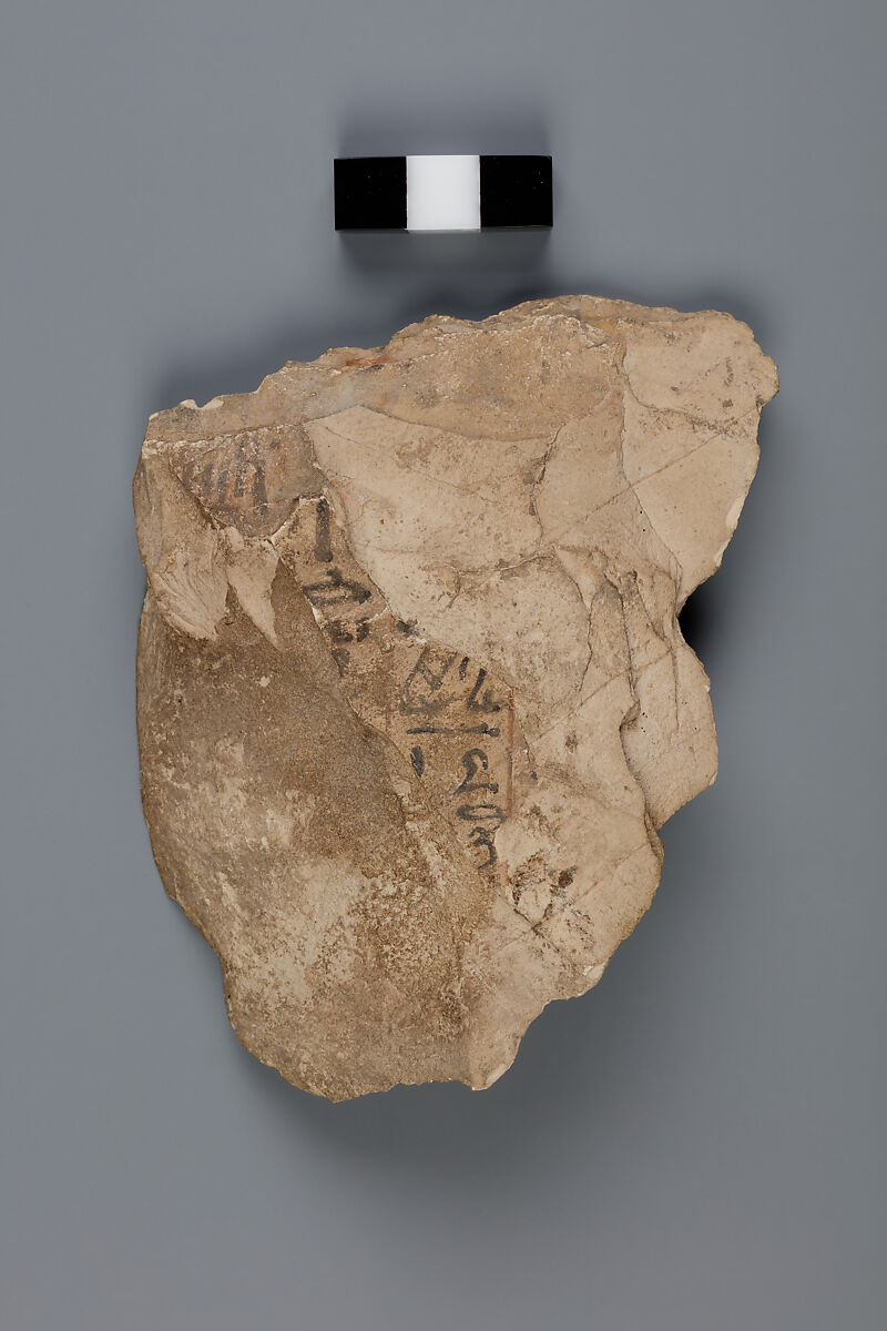 Ostracon, Limestone, paint