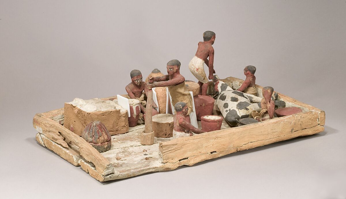 Model of Brewers, Bakers, and Butchers, Wood, gesso, paint