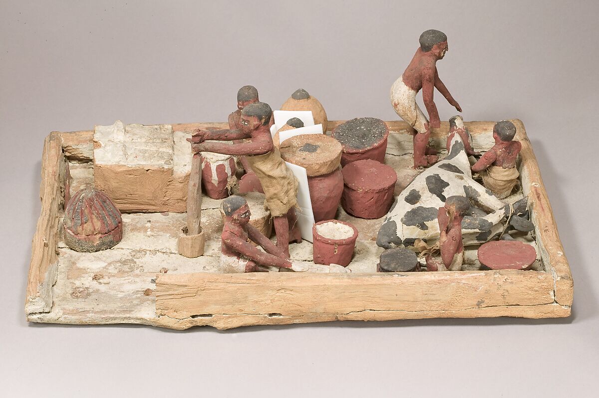 Model of Brewers, Bakers, and Butchers, Wood, gesso, paint 