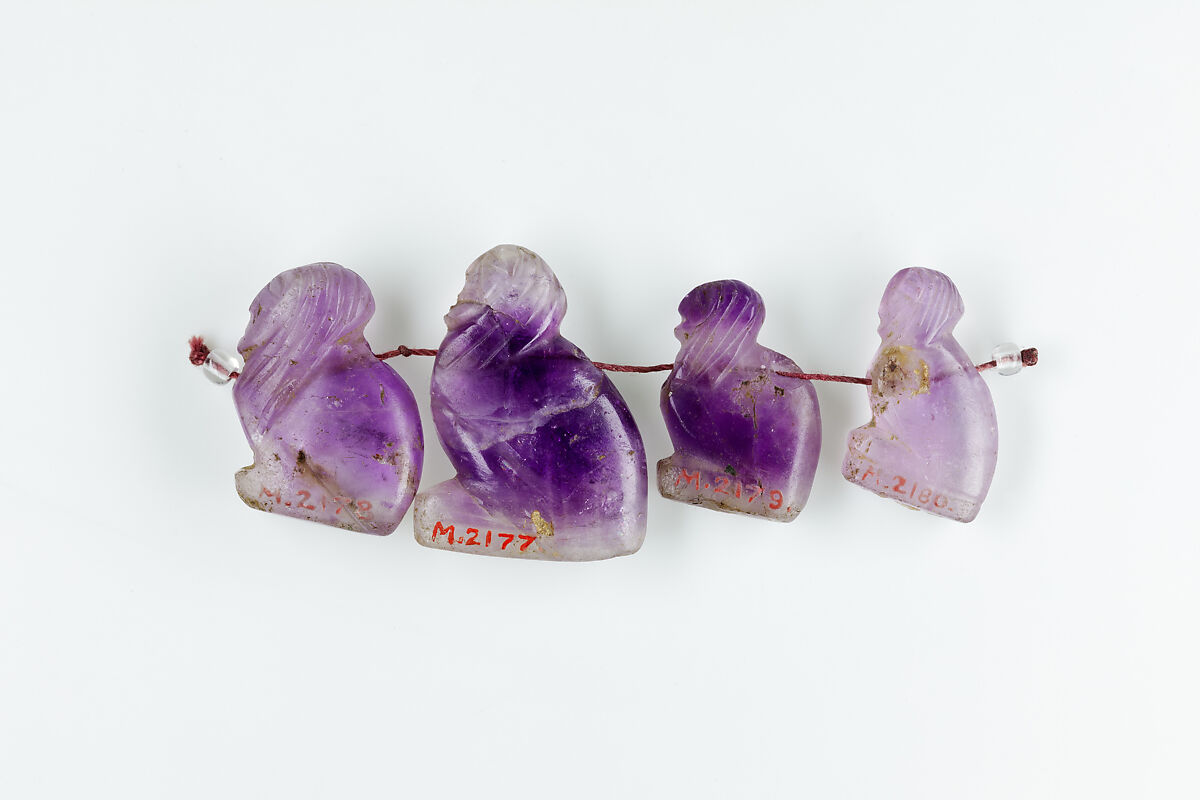 Female sphinx amulet, Amethyst