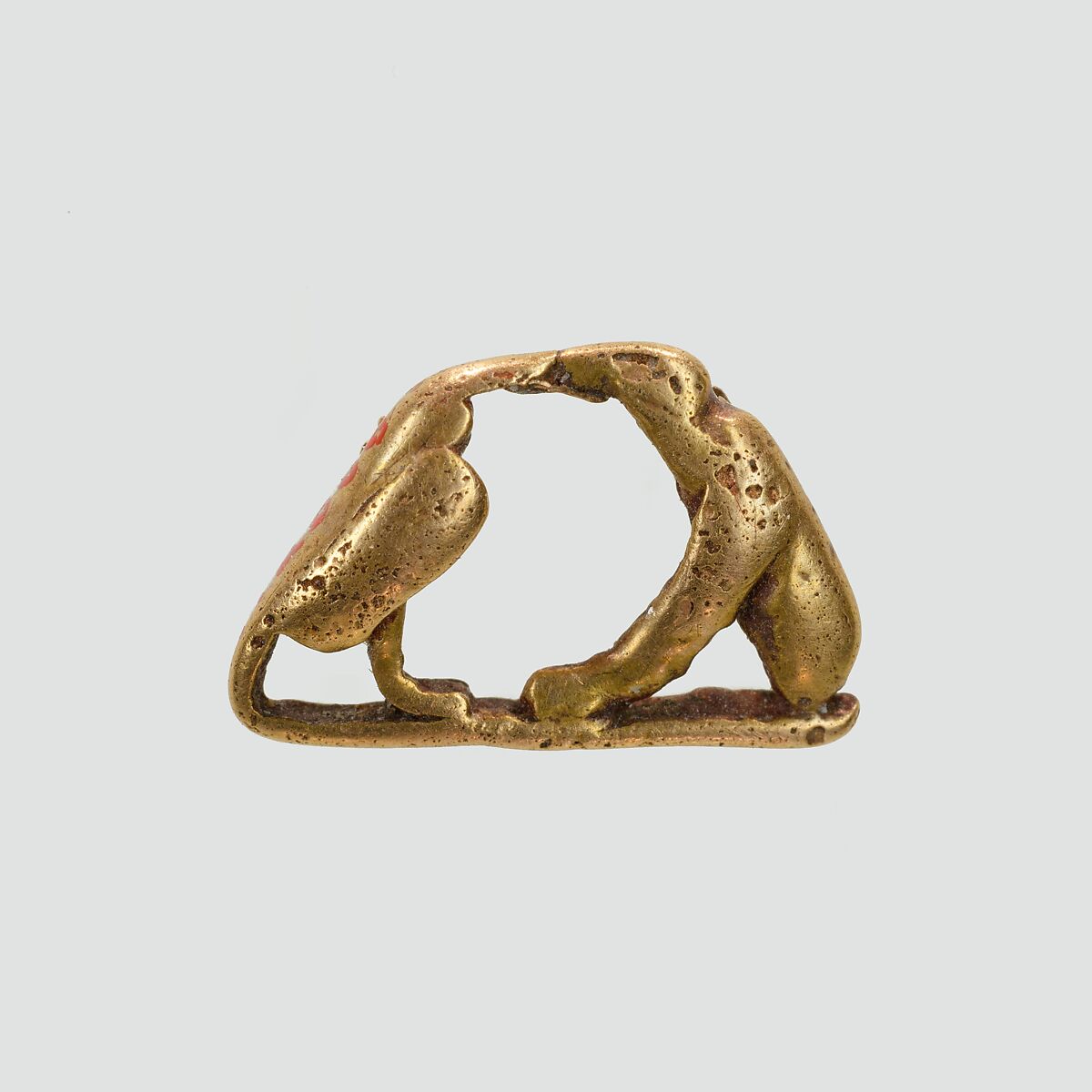 Vulture and falcon amulet, Gold