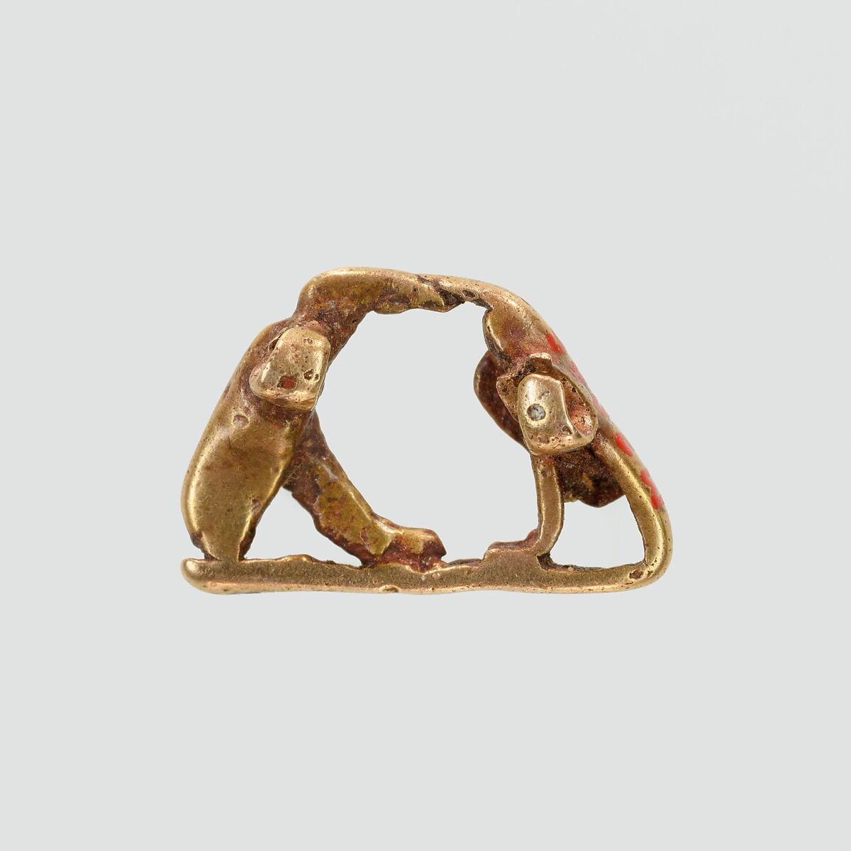 Vulture and falcon amulet, Gold