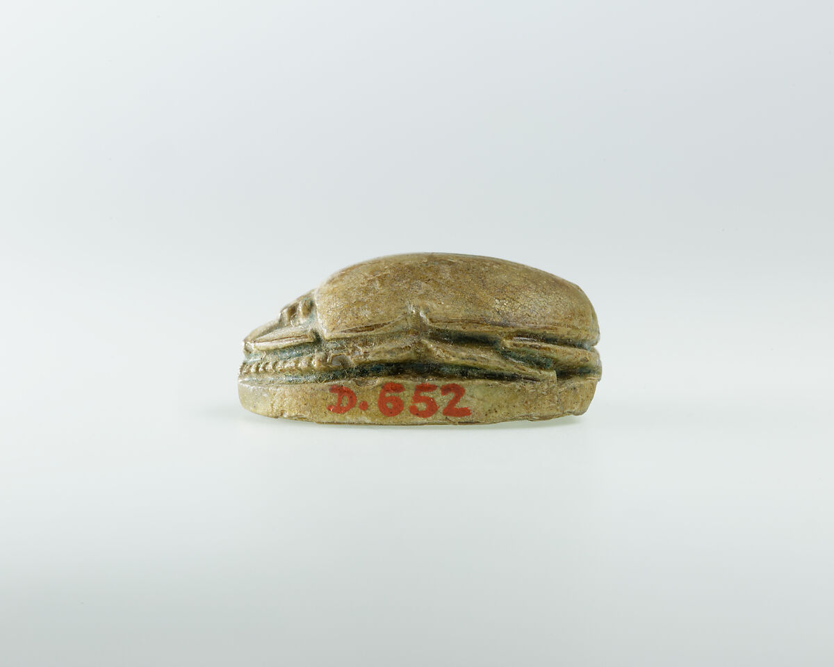 Scarab of an Official, Green glazed steatite