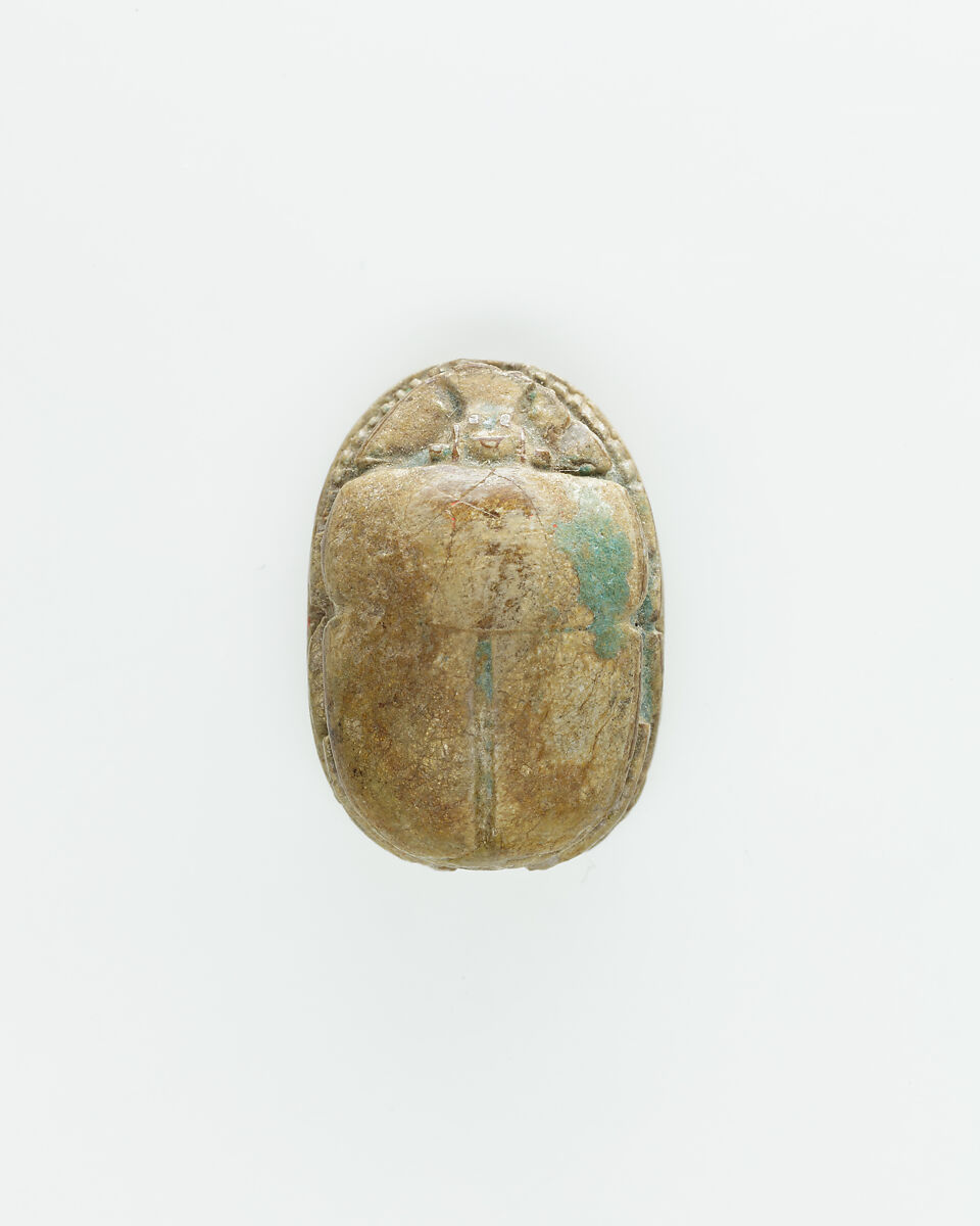 Scarab of an Official, Green glazed steatite