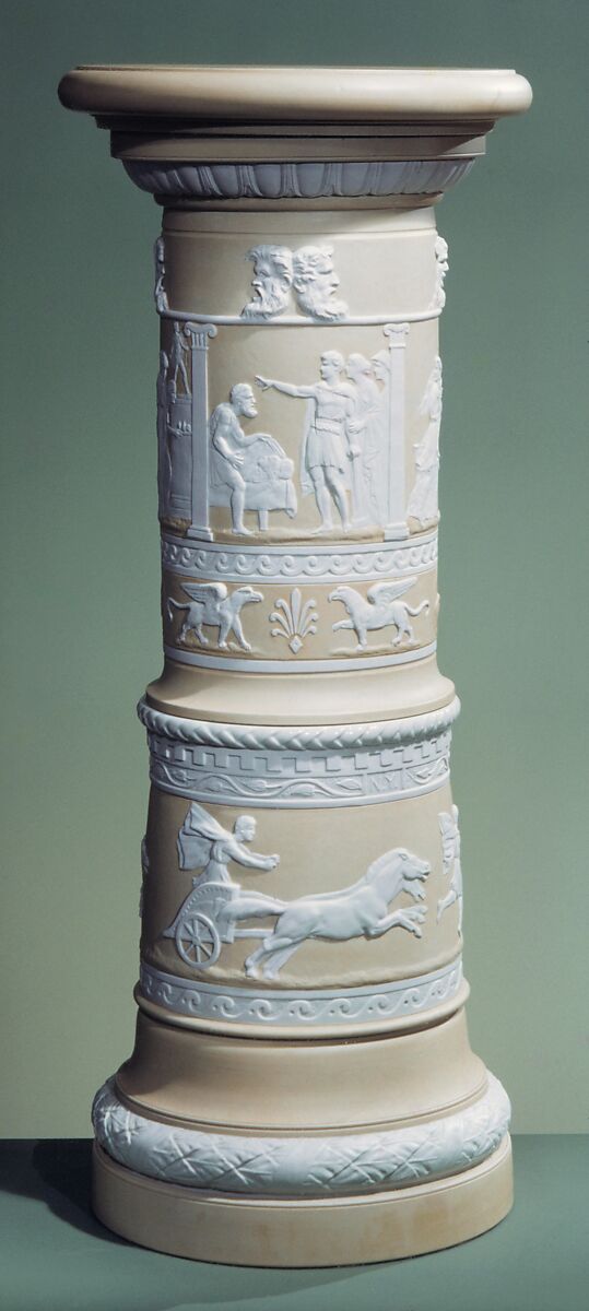 Centennial Pedestal, Designed by Karl L. H. Müller (1820–1887), Porcelain, American 