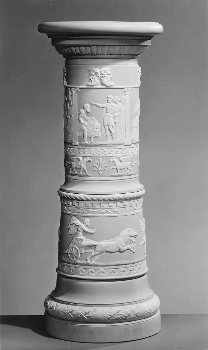 Centennial Pedestal, Designed by Karl L. H. Müller (American, 1820–1887), Porcelain, American