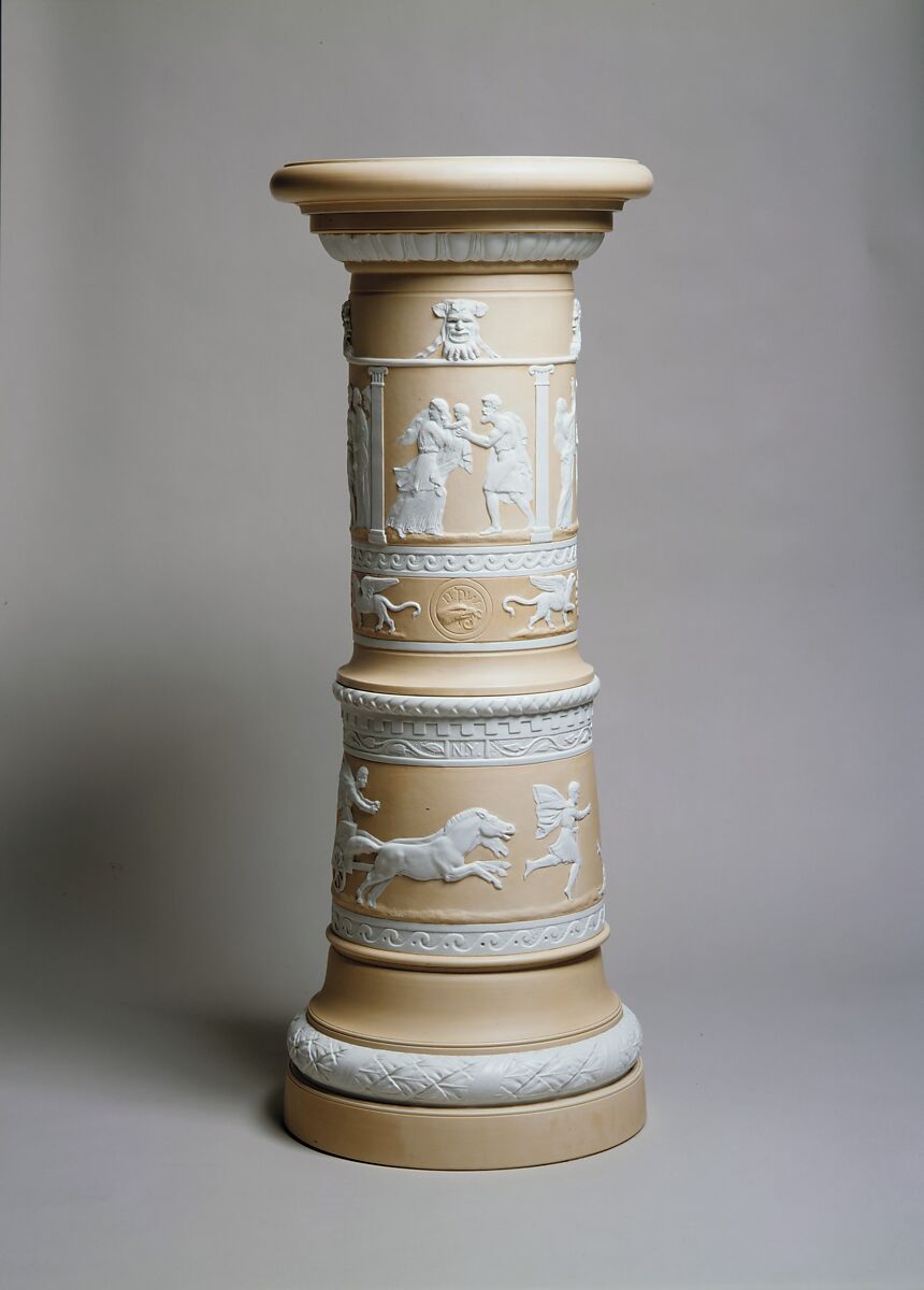 Centennial Pedestal, Designed by Karl L. H. Müller (American, 1820–1887), Porcelain, American