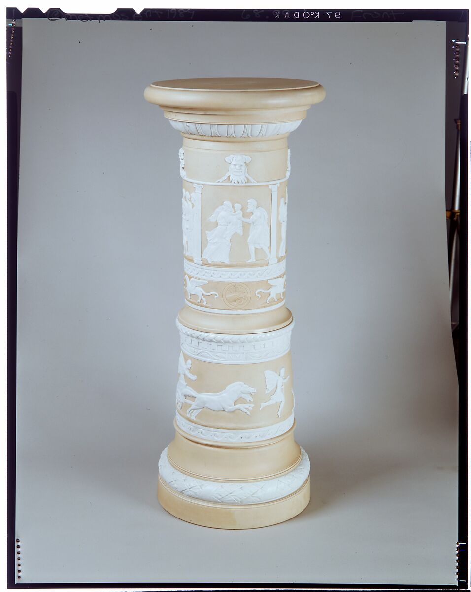 Centennial Pedestal, Designed by Karl L. H. Müller (American, 1820–1887), Porcelain, American