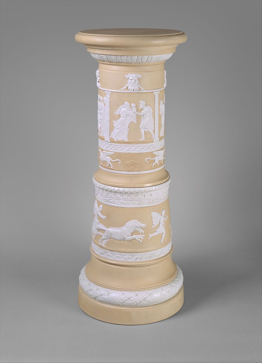 Centennial Pedestal, Designed by Karl L. H. Müller (American, 1820–1887), Porcelain, American