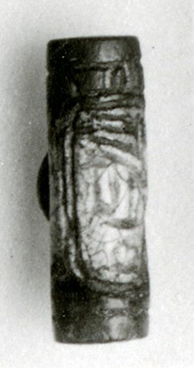 Cylinder Seal, Blue glazed steatite 