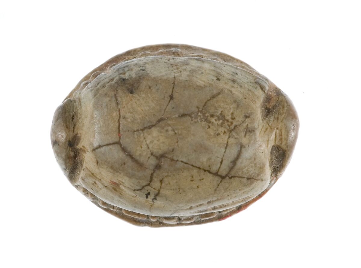 Canaanite Cowroid Seal Amulet with Falcon Headed Deity, Steatite