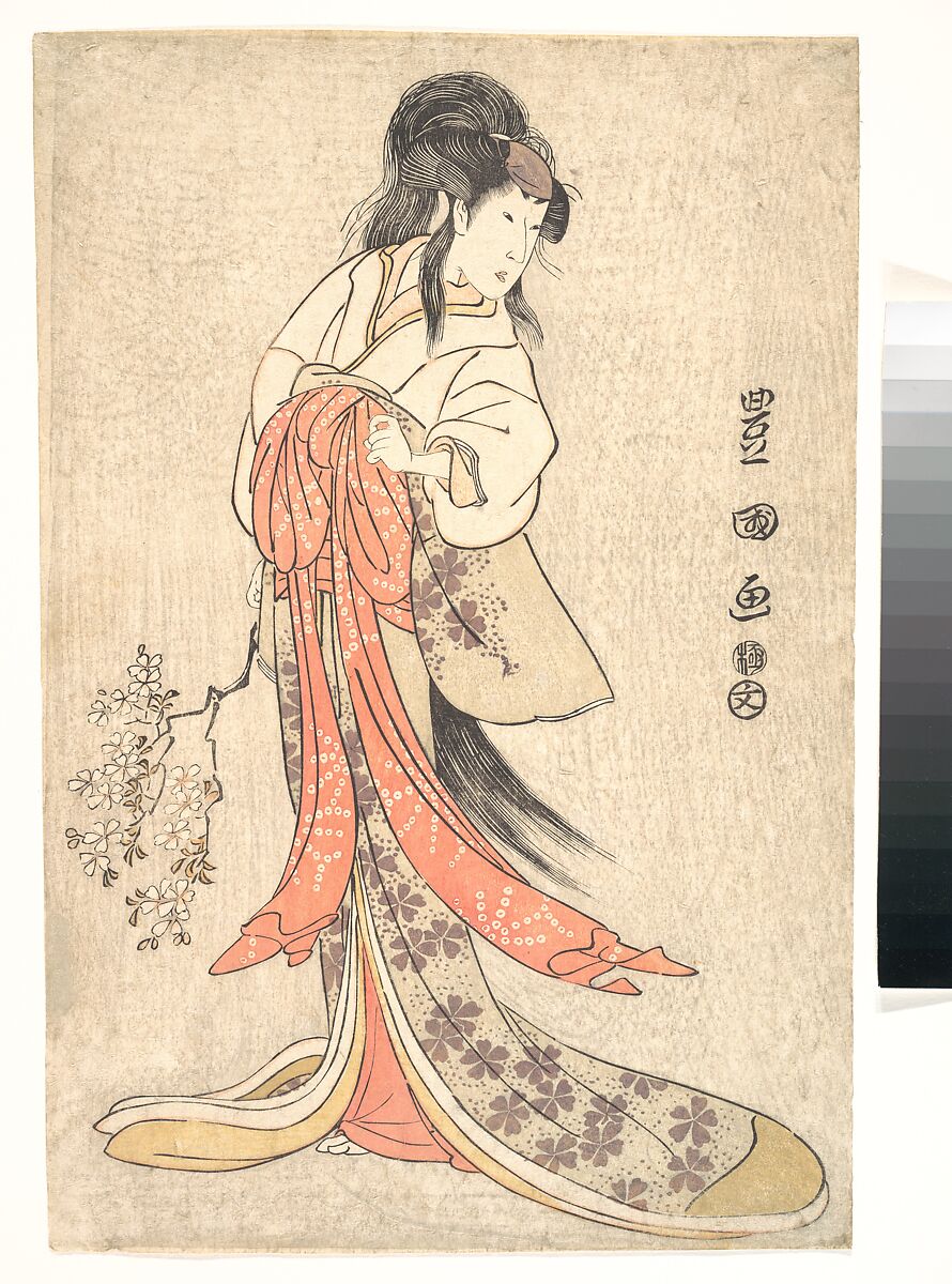 Kabuki Actor Segawa Kikunojō III in a Mad Female Role, Utagawa Toyokuni I (Japanese, 1769–1825), Woodblock print; ink and color on paper, Japan 