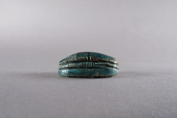 Scarab with Inscription Related to Ptah, Glazed steatite