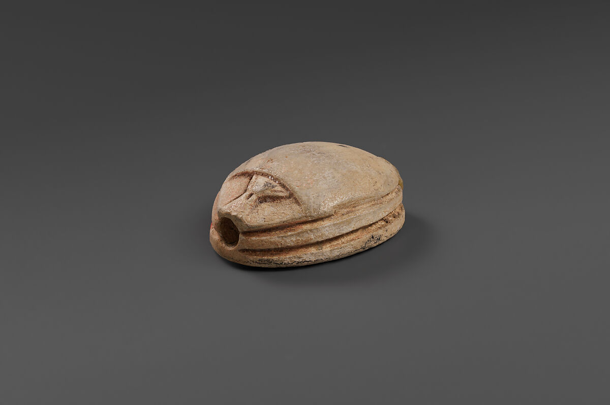 Scarab, Neit, White glazed steatite