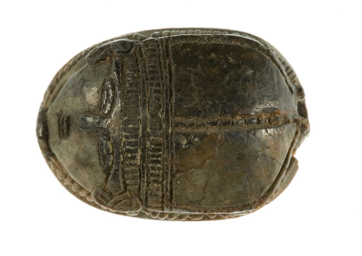 Scarab with a Lion Hunting Horned Animals, Stone