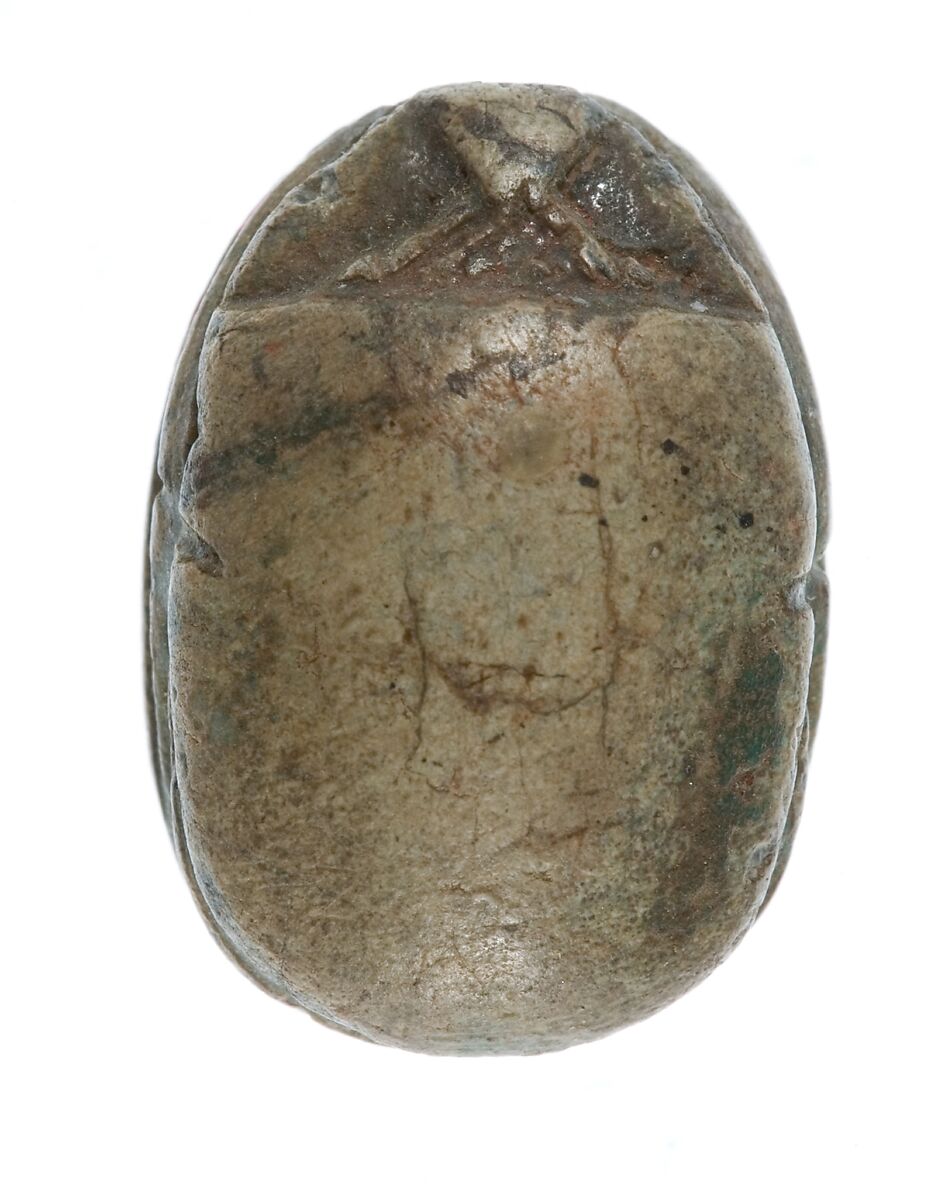 Scarab with the Name of the Hyksos King Sheshi, Glazed steatite