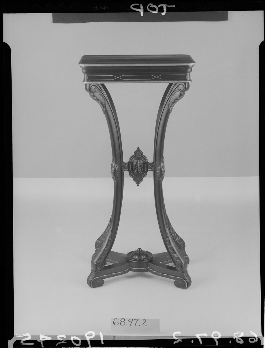 Pedestal, Ebonized cherry, American 