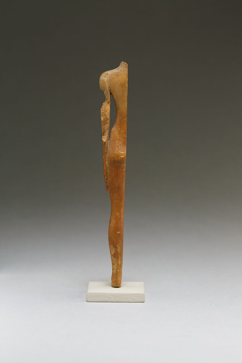 Fragment of female figure, Wood