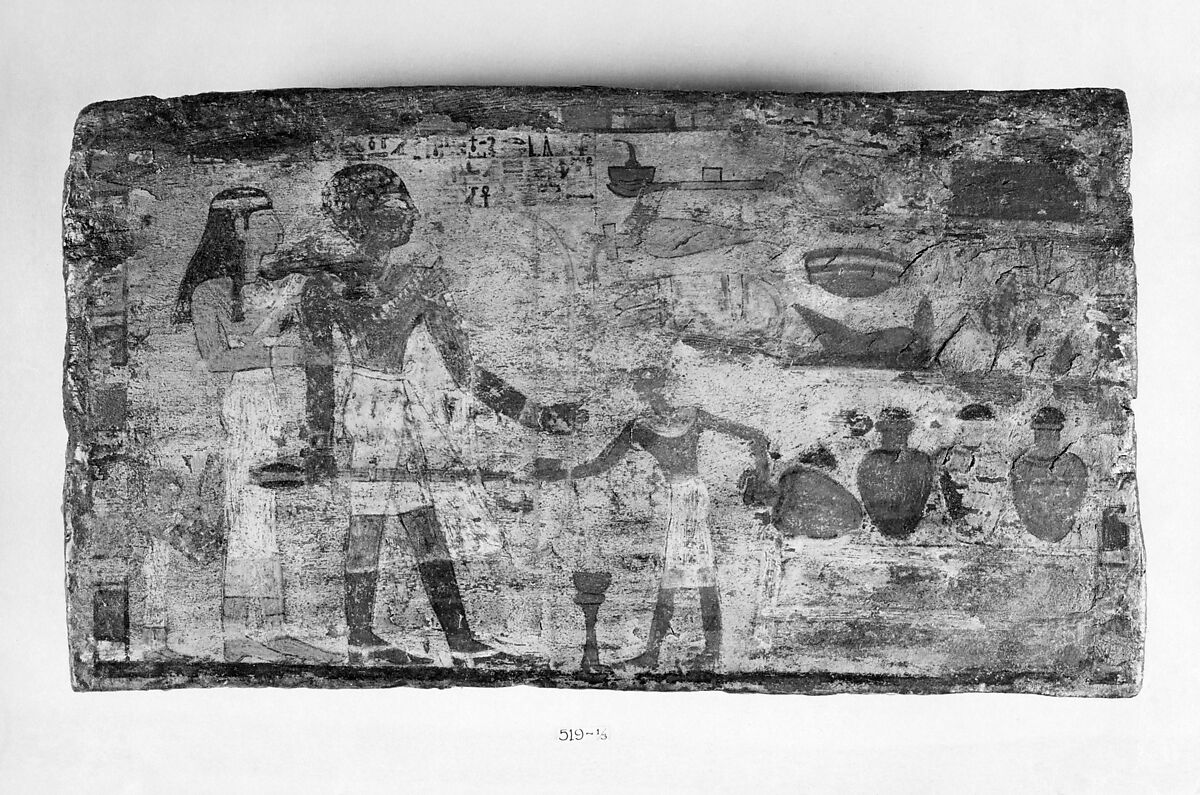 Writing board stela of Mentuhotep, Wood, paint