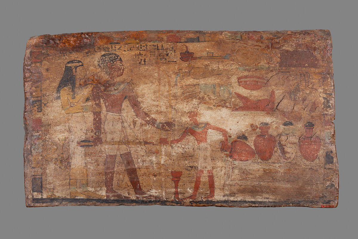 Writing board stela of Mentuhotep, Wood, paint 