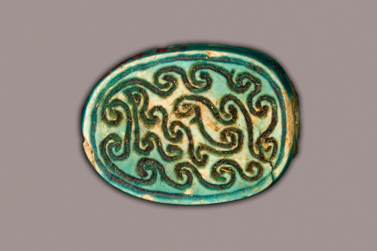 Scarab, Green glazed steatite 