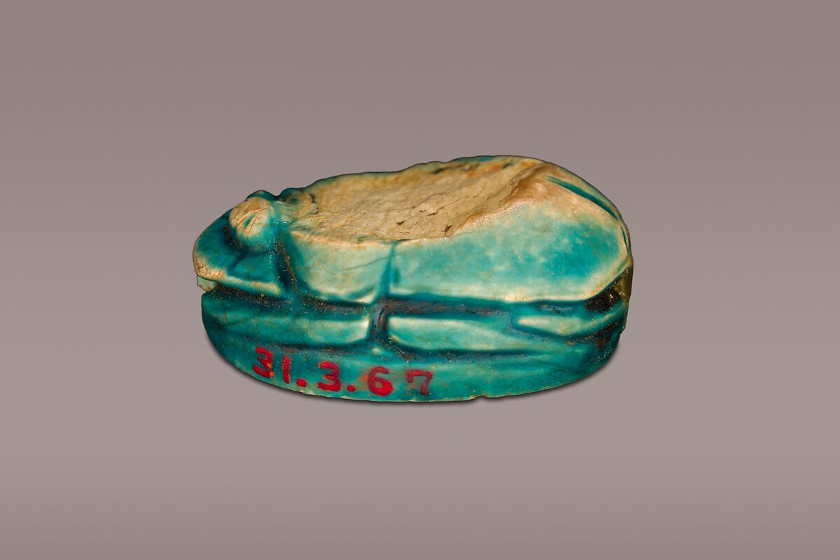 Scarab, Green glazed steatite