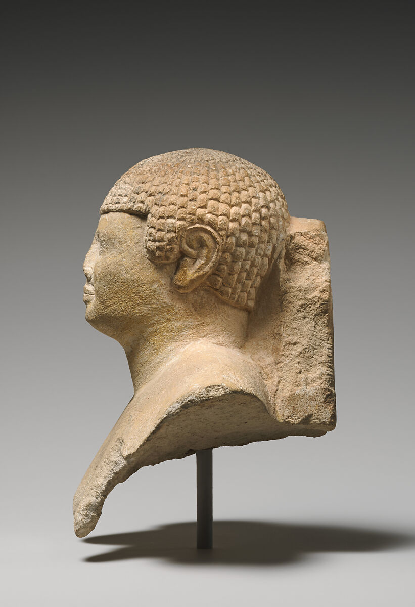 Bust of man, Limestone