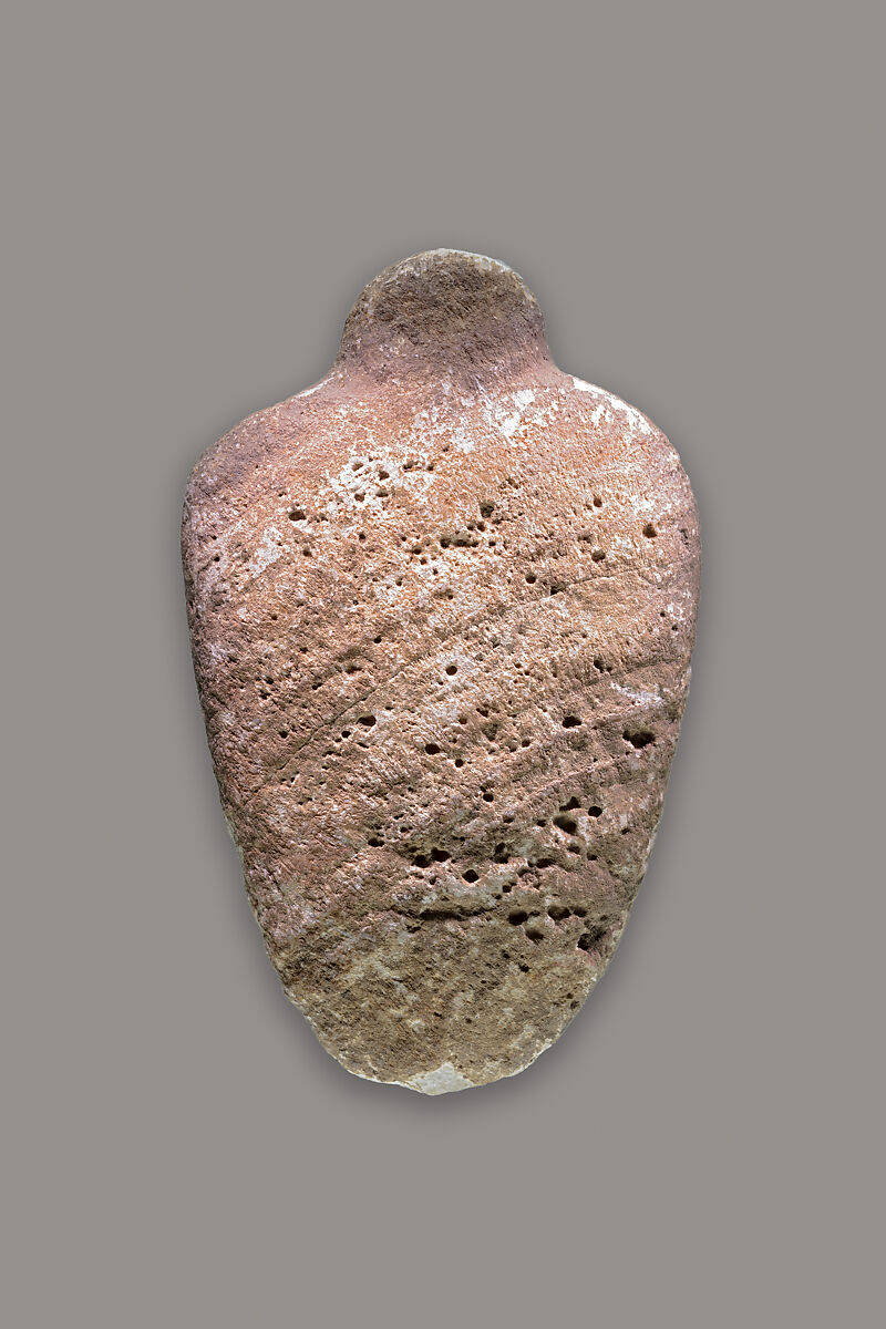 Magical figurine of foreigner, Travertine (Egyptian alabaster)