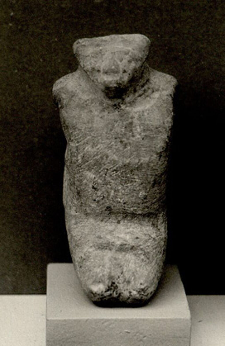 Magical figure of captive, Travertine (Egyptian alabaster)