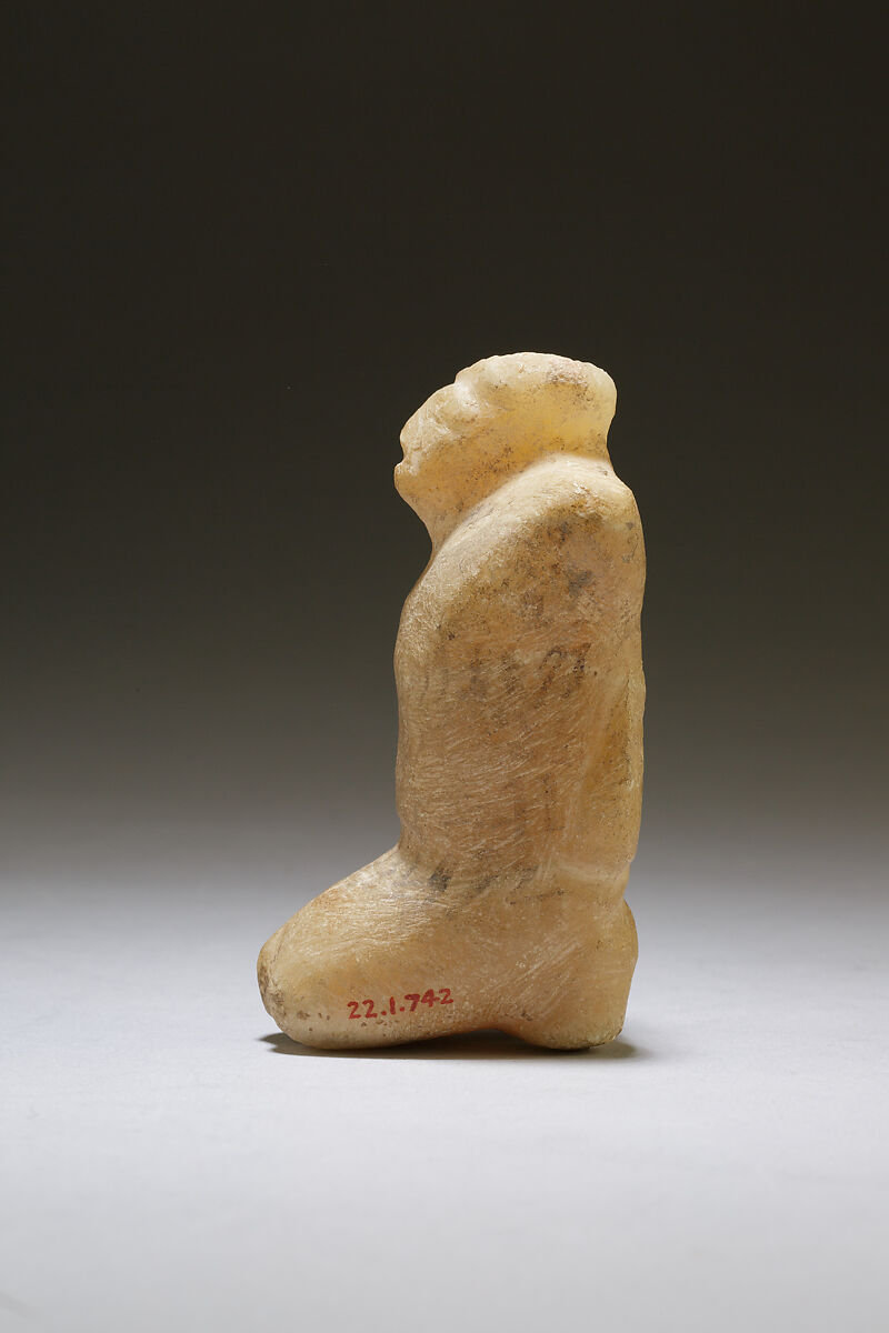 Magical figure of captive, Travertine (Egyptian alabaster)