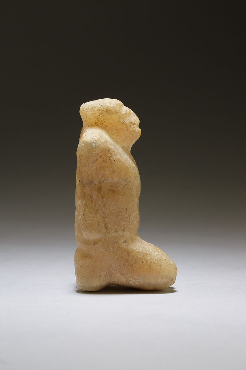 Magical figure of captive, Travertine (Egyptian alabaster)
